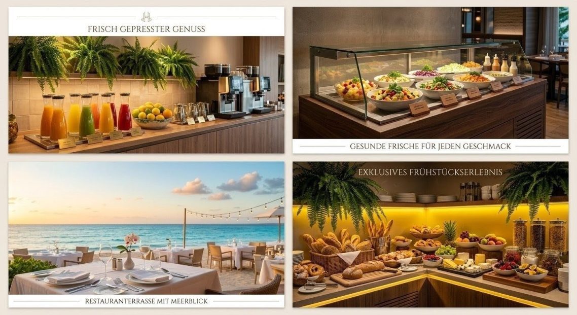 Frühstücksbuffet Hotel-Gastronomie Premium-Restaurant am Meer