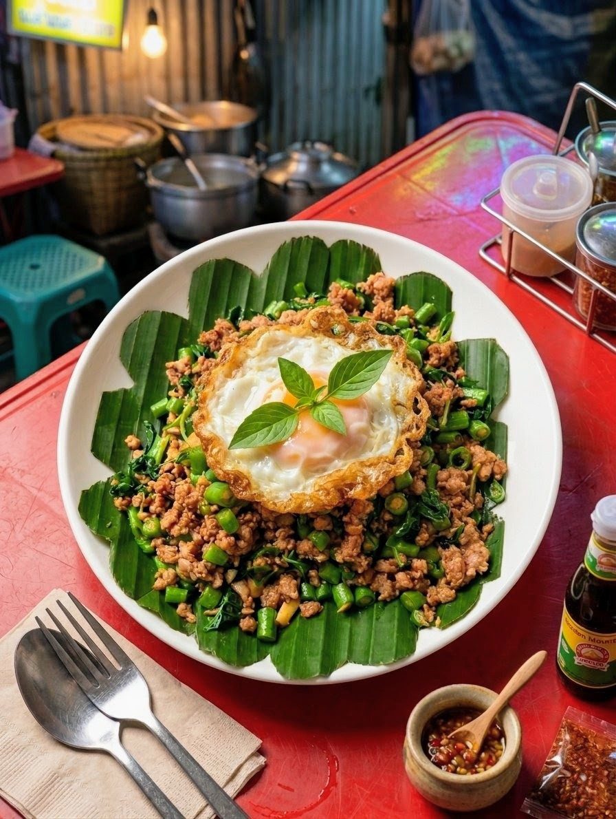 Authentisches Food-Storytelling Thai Streetfood Pad Krapao Garküche DiCoPro