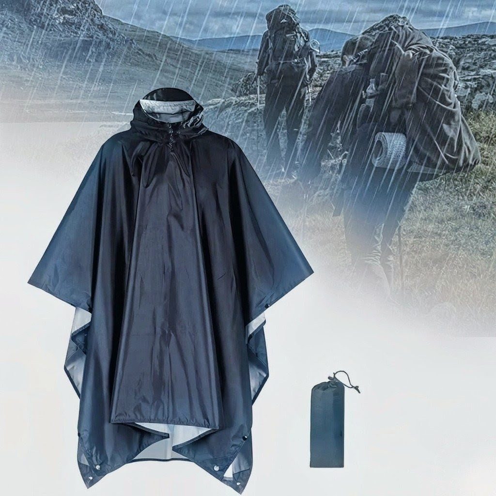 Wasserdichter Regenponcho Trekking Rucksack Regenschutz Outdoor Ausrüstung DiCoPro E-Commerce Marketing